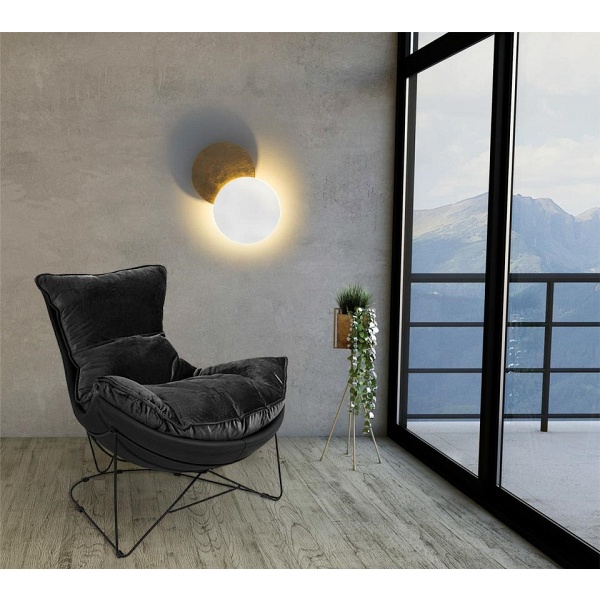 Lampa ścienna ECLISE złota / biała - Moosee